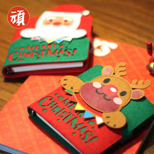 可爱少女心圣诞节主题笔记本小学生活页记事本儿童日记手账本礼物