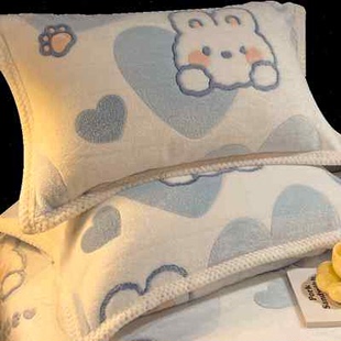 48x74cm加厚毛绒枕头套单个枕芯内胆套冬季 牛奶珊瑚绒枕套一对装