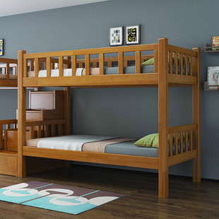 上下铺实木床宿舍双层子母床梯柜组合床学生儿童床双层高低床