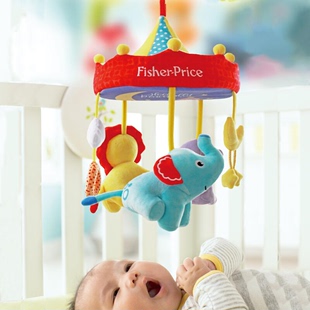 新生儿挂件毛绒 安抚床铃婴儿音乐旋转玩具宝宝床头摇铃布艺悬挂式