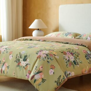 田园花卉60支长绒棉贡缎四件套全棉床单被套纯棉双人床上用品 美式