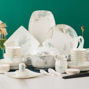碗家用2023新款 碗筷碗碟套装 组合 家用碗陶瓷骨瓷餐具盘子碗盘套装