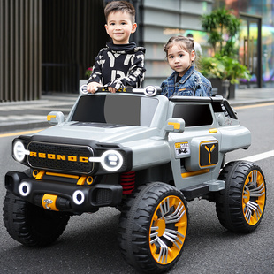 猛禽儿童电动车四轮越野可坐大人双人玩具车小孩子汽车带遥控宝宝