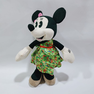 米奇老鼠米妮Minnie公仔毛绒玩具女生绿裙布安抚娃娃卡通玩偶礼物