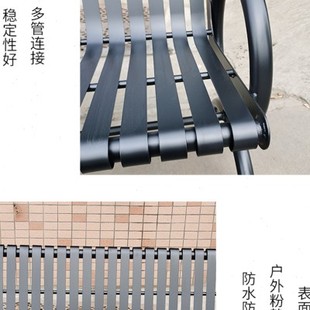 户外公园椅铁艺长椅排椅靠背座椅室外金属镀锌广场防水休闲椅定制