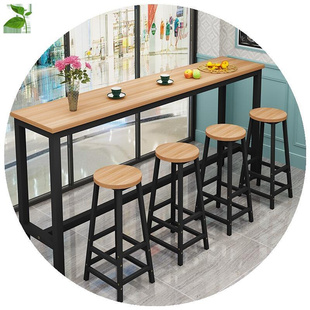 阳台小台吧吧台桌家用高脚桌餐厅咖啡奶茶店桌椅小桌长条桌窄酒吧