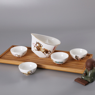 茶具套装 功夫茶具骨瓷家用特价 茶道陶瓷简约现代中式