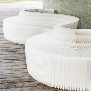 十八纸创意沙发牛皮纸凳子变形沙发椅纸质长椅7米 乐大本营 快