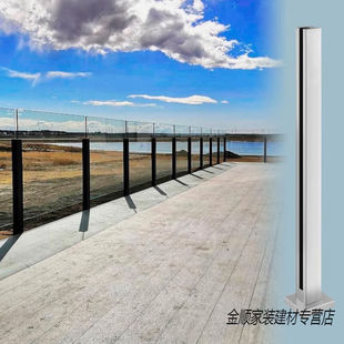 楼梯阳台不锈钢立柱钢化玻璃护栏扶手栏杆家用阁楼围栏简约大方30