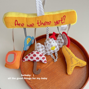 婴儿音乐车挂床铃挂件宝宝安全座椅推车安抚玩偶新生儿益智玩具