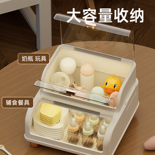 奶瓶收纳箱沥水架子宝宝餐具奶粉收纳盒婴儿碗筷辅食餐具置物架柜