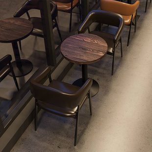 复古工业风清吧酒吧桌椅组合定制咖啡厅西餐厅卡座沙发奶茶店桌椅