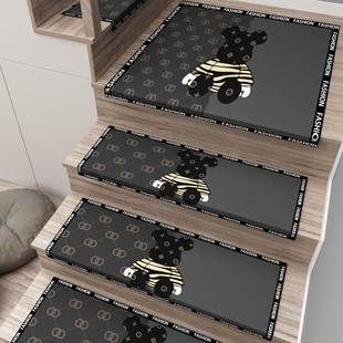 楼梯踏步垫实木楼梯垫网红台阶贴防滑垫免胶自粘垫子pvc地垫地毯