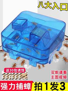 蟑螂捕捉器蟑螂屋神器灭蟑螂药家用无毒一窝厨房端克星诱捕器盒