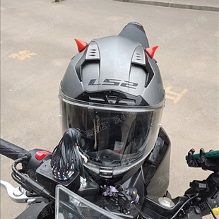 摩托车头盔小牛角电动车恶魔犄角个性 改装 饰品男 小配件机车配饰装