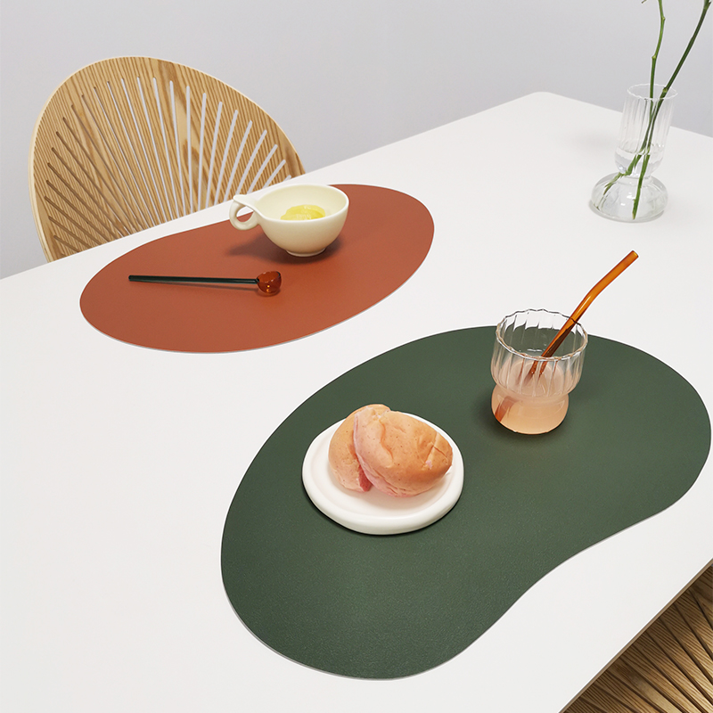 餐垫高级感北欧风防水防油桌垫皮质双面异形洗餐垫现代简约pu盘垫