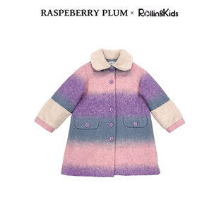 Raspberry Plum RollingKids 女童彩色复古气质羊毛大衣外套