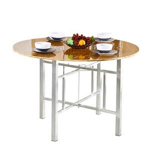 简易大圆桌架可折叠铁艺桌腿支架桌脚餐桌折叠伸缩桌架桌脚架定制