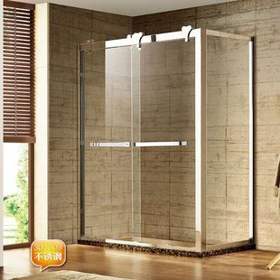 定制L型淋浴房浴室沐浴房玻璃隔断卫生间浴屏长方形玻璃门干湿分