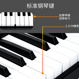 折叠琴儿童电子钢琴专业成年电l钢家用初学 高档电子琴88键便携式