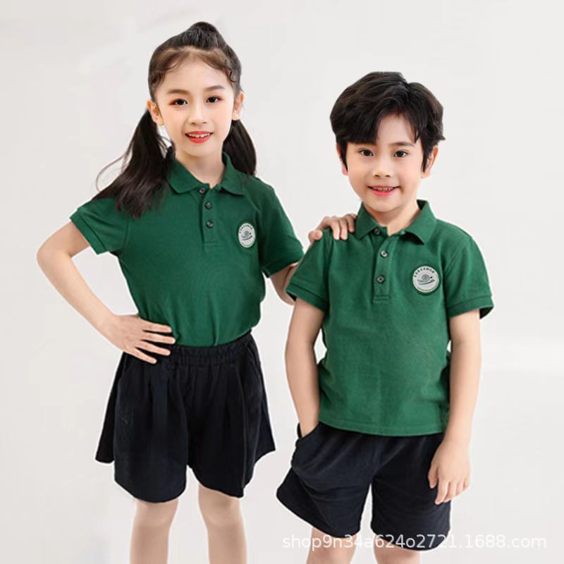 幼儿园园服男女童装 夏新款 运动服套装 表演班服学生校服两件套 短袖