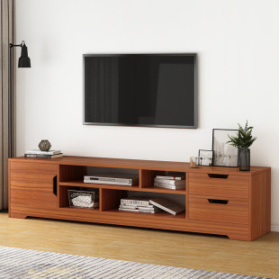 电视桌子放电视机柜组合墙柜 简易电视柜实木色现代简约小户型新款