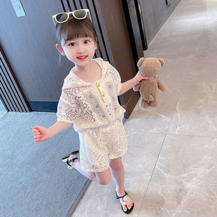 洋气蕾丝儿童装 女童夏季 韩版 套装 小童衣服宝宝两件套夏装 2022新款