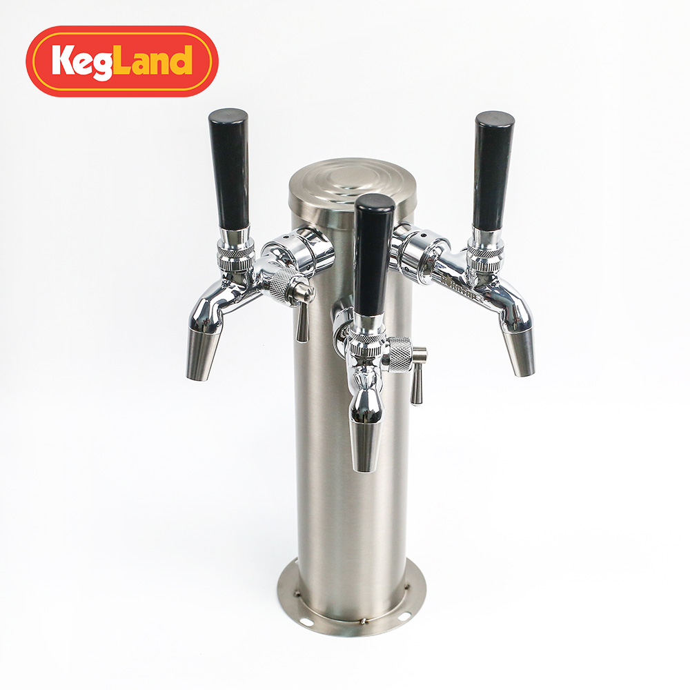 KegLand 精酿啤酒设备不锈钢啤酒机三孔酒柱自酿酒吧酒柱配件套装