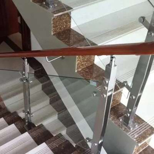 厂促304不锈钢工程玻璃立柱楼梯扶手护栏栏杆玻璃室外201家用不品