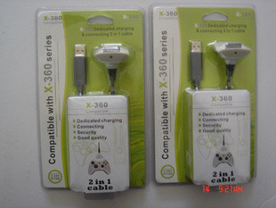 XBOX3g60 USB XBOX360 连接线 手柄c充电线