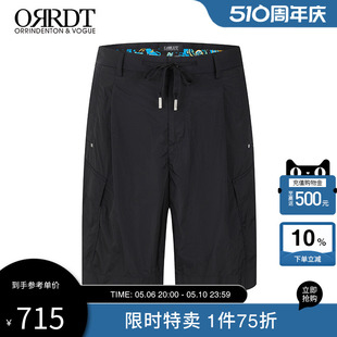 直筒裤 子 ORRDT澳林丹顿男装 新款 黑色休闲短裤 薄款 男士 男夏季