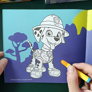 汪汪队画画本涂色书幼儿园宝宝涂鸦填色图画描绘本绘画册儿童玩具