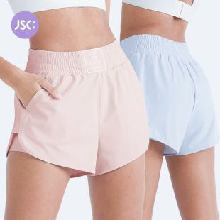 休闲显瘦瑜伽健身跑步马拉松拳击女 夏季 JSC假两件防走光运动短裤