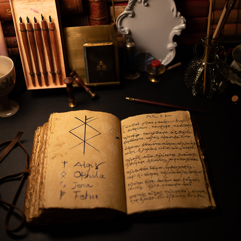 毛边素描绘画记事本日记礼物 印度复古手工做旧笔记本神秘手帐个性