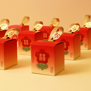 盒小清新高级感 2024ins风结婚喜糖盒婚礼伴手礼喜糖袋子纸盒包装