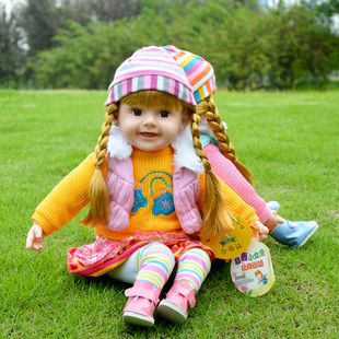 娃娃智能对话唱歌小公主布洋娃娃仿真全软胶女孩玩具 儿童会说话