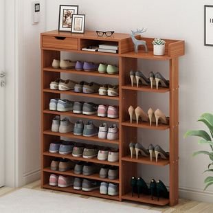 柜多功能简约现代仿实木小型多层 架子家用经济型简易门口家用鞋 鞋