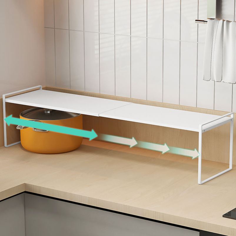 厨房台面置物架可伸缩桌面隔板分层架子隔断柜子橱柜隔层分格柜内