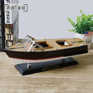 饰 意大利克里斯号豪华游艇模型礼品木质工艺品船摆件办公室装