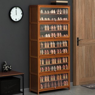 鞋 柜实木质推拉门多功能多层组装 架大容量 简易家用玄关柜经济型鞋