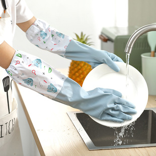 瓦思家务洗碗手套仙女胶皮厨房清洁洗菜刷碗家用洗衣服防水橡胶薄