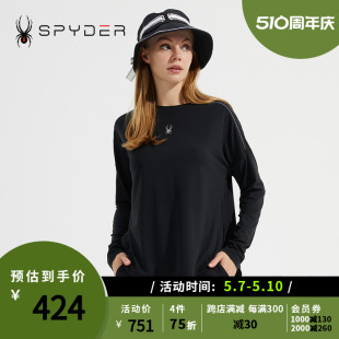 T恤23CS410W SPYDER蜘蛛女子圆领套头拼接TRAINING