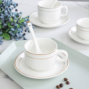 欧式 陶瓷咖啡杯套装 咖啡杯可定制 小奢华金边陶瓷奶茶杯酒店美式