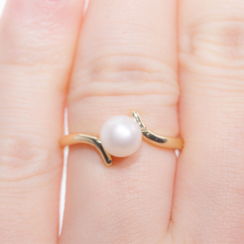 铜制天然淡水珍珠戒指 适合各种场合 简约风 性价比高 大小可调节