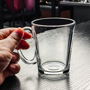 透明玻璃杯带把手耐高温水杯家用咖啡杯子高档精致高端轻奢高级感