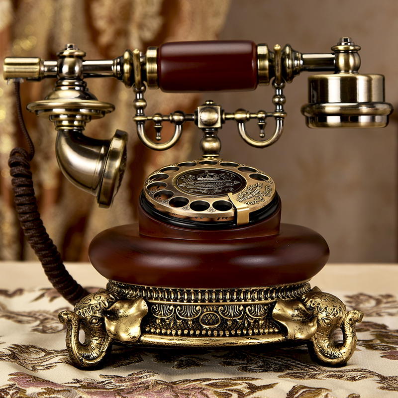 座机创意古董电话家用客厅电话 复古老式 慕予臻仿古电话机欧式